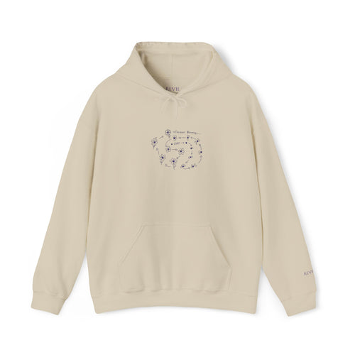 Forever Blooming Hoodie — Minimal Flower Path Pullover