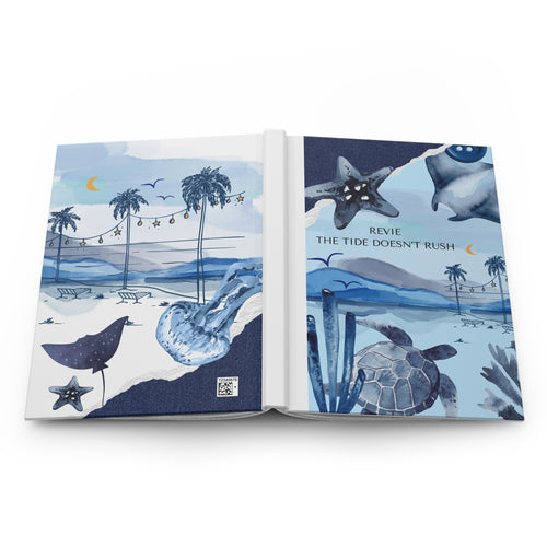 Coastal Calm Hardcover Journal, The Tide Doesn't Rush