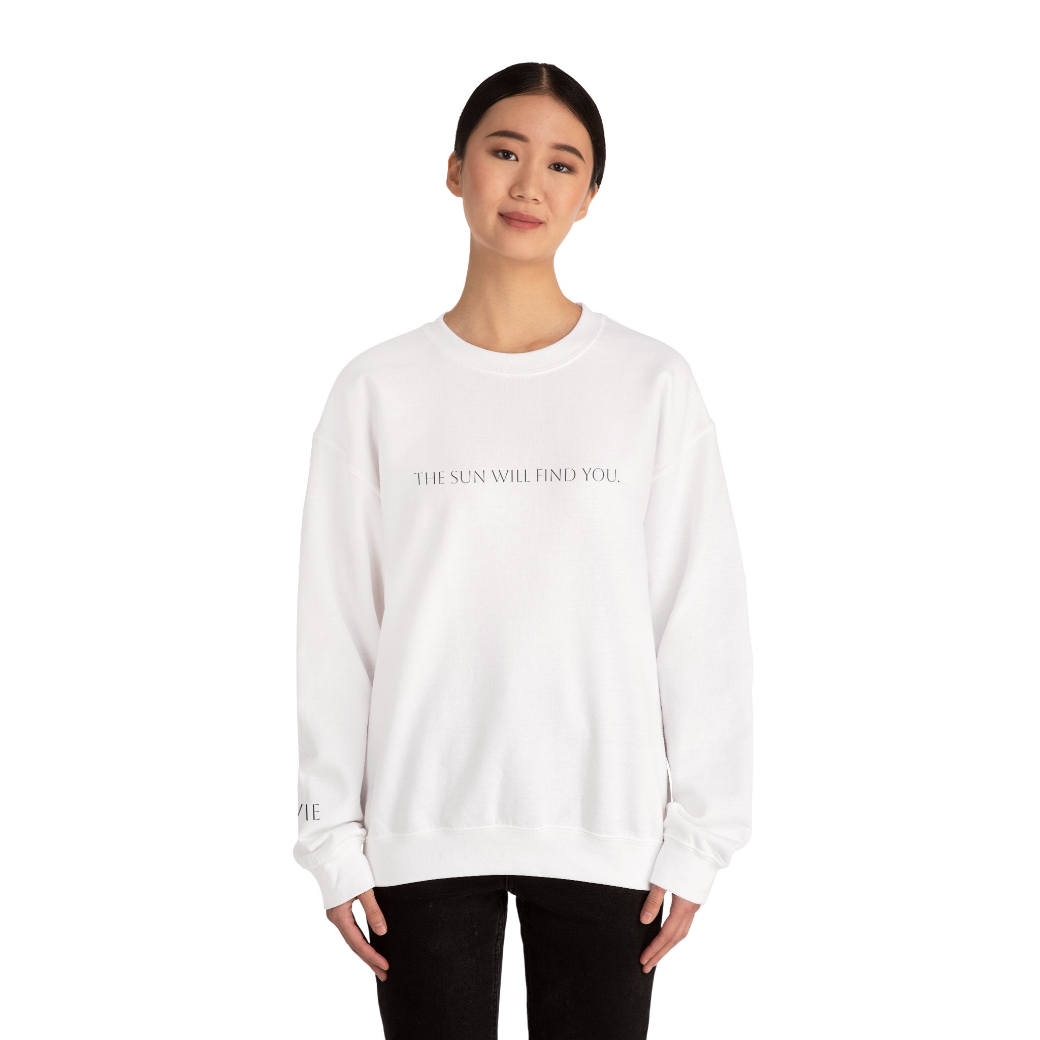 The Sun Seeker Crewneck | Minimal Graphic Sun Cloud Illustration