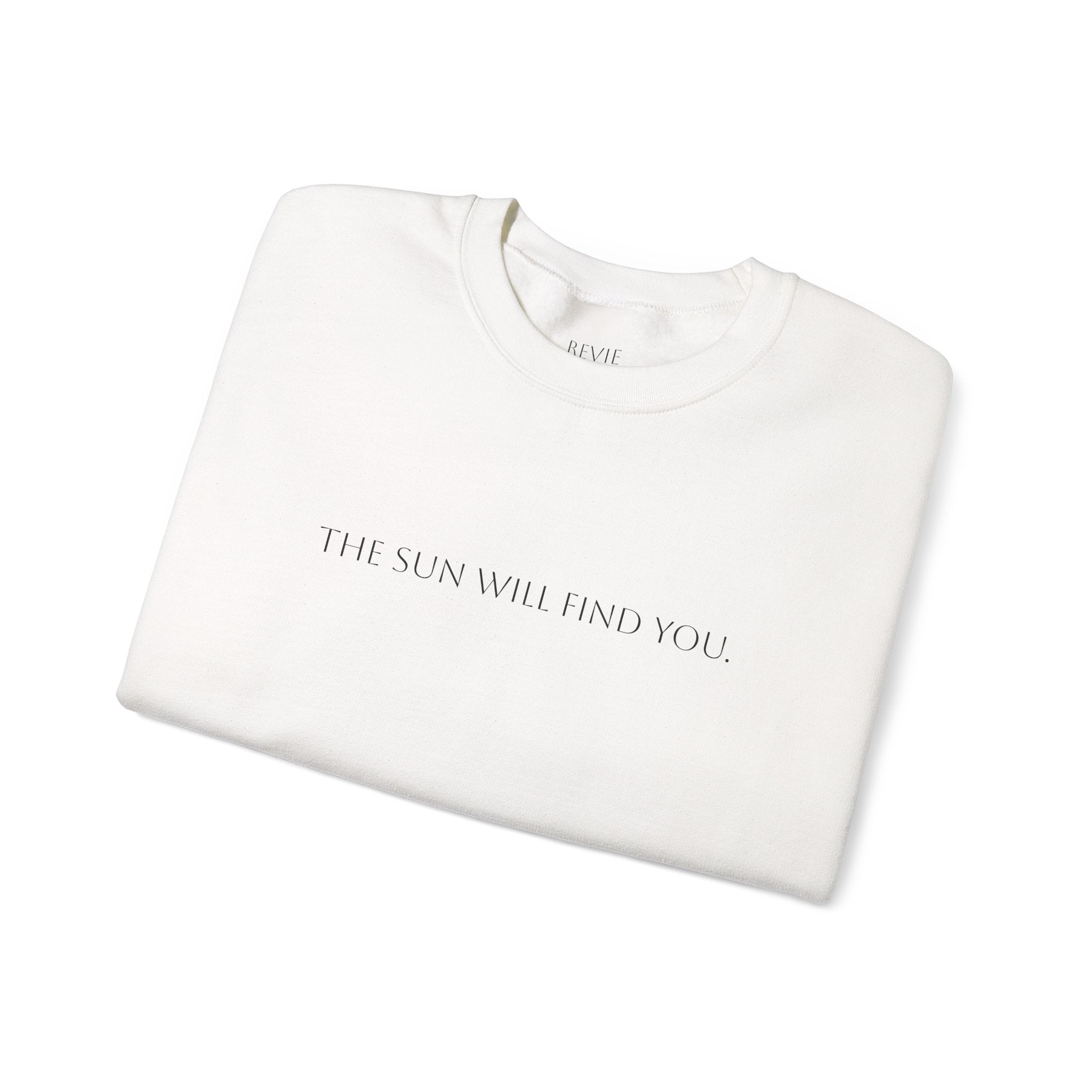 The Sun Seeker Crewneck | Minimal Graphic Sun Cloud Illustration
