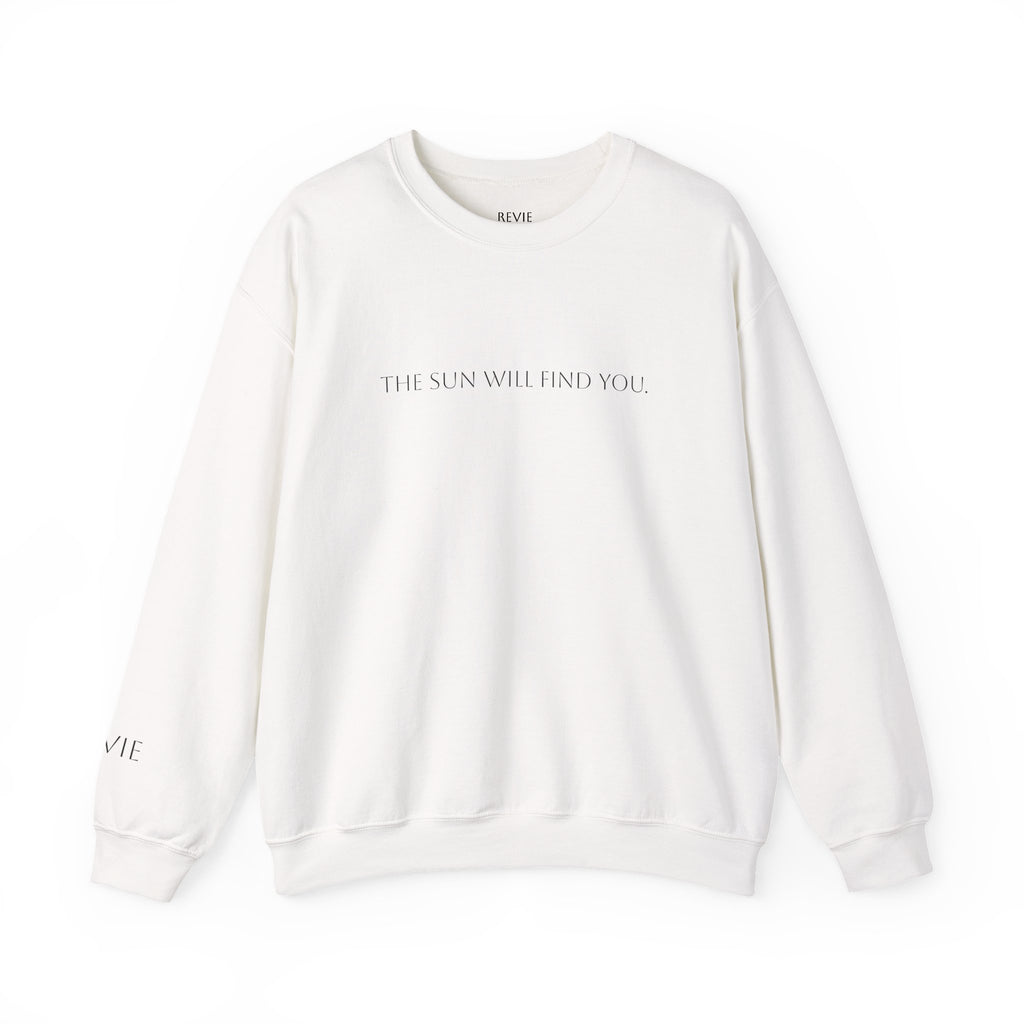 The Sun Seeker Crewneck | Minimal Graphic Sun Cloud Illustration
