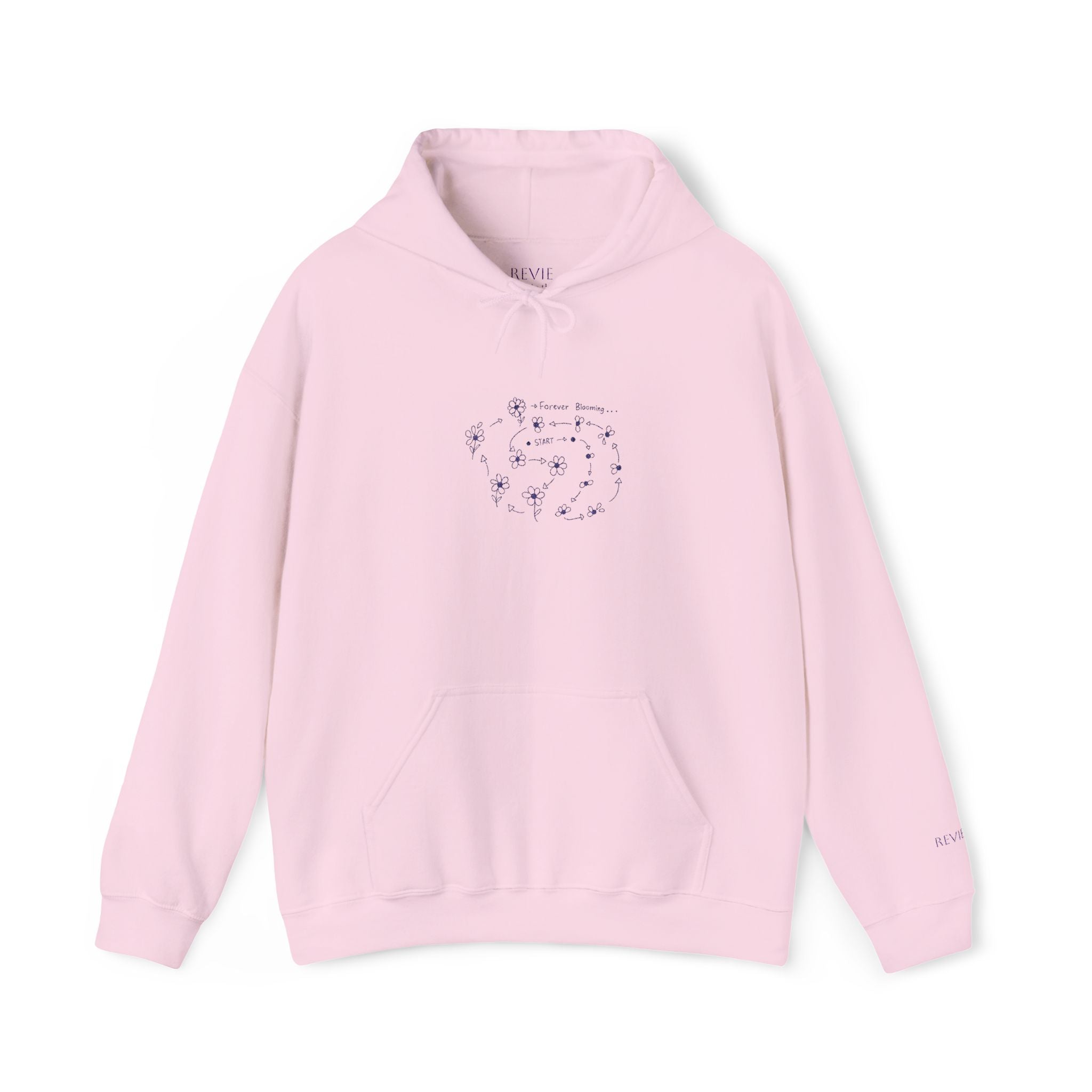 Forever Blooming Hoodie — Minimal Flower Path Pullover