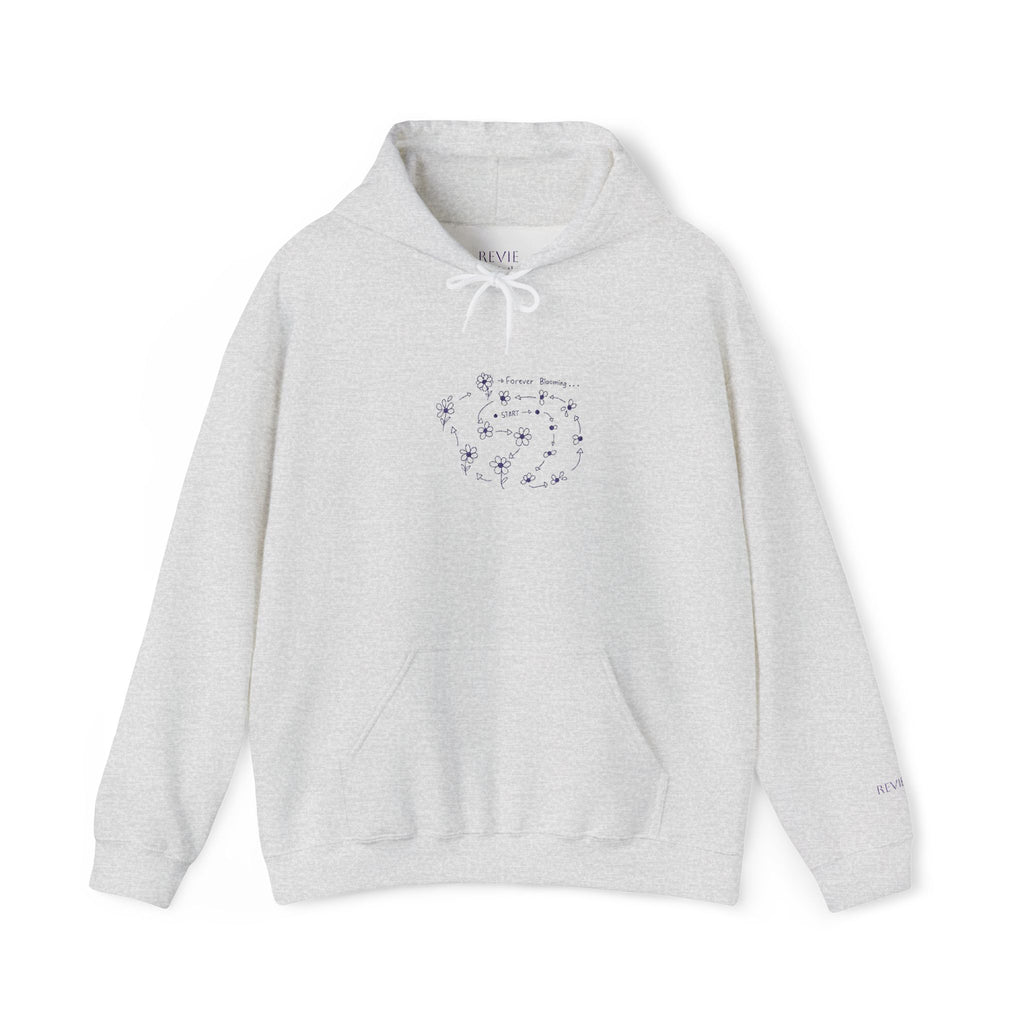 Forever Blooming Hoodie — Minimal Flower Path Pullover
